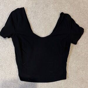 lululemon athletica Align Black Scoop-Neck Crop Top